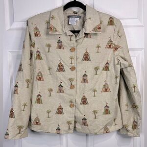 Maggy L Women’s Embellished Jacket - Beige - Size 14P